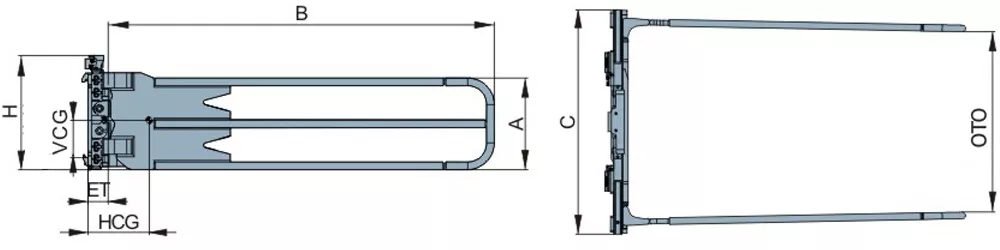 Hình vẽ tổng thể càng kẹp mút xốp