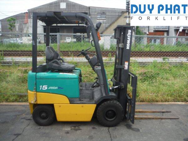Xe nâng điện Komatsu 1.5 tấn, nâng cao 3 mét, ngồi lái