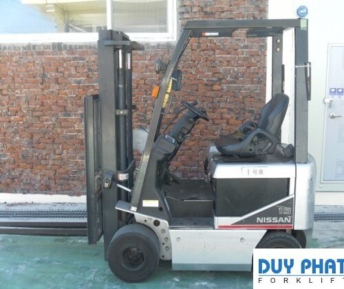 Xe Nâng Điện Nissan 1.5 tấn, nâng cao 3 mét, đứng lái