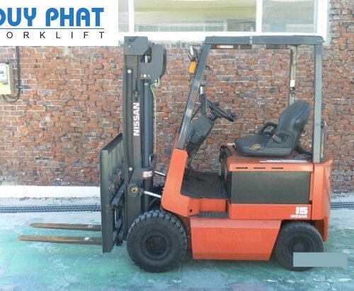 Xe Nâng Điện Nissan 2.5 tấn, nâng cao 3.5 mét, ngồi lái (Nhật Bản)