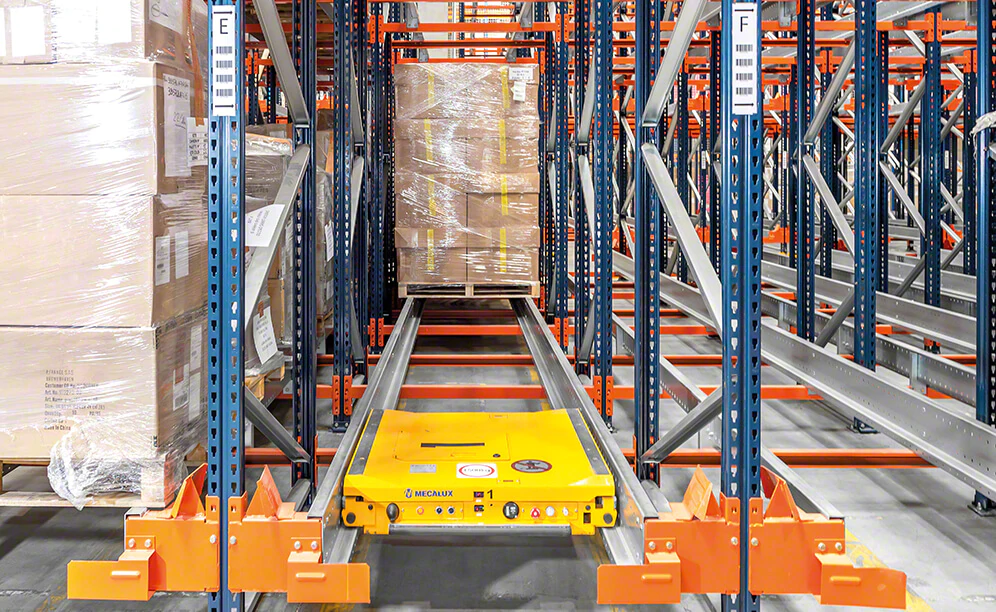 Nguyên lý hoạt động của kệ hàng radio pallet shuttle