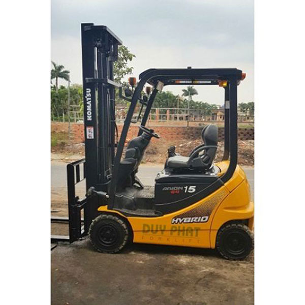 Xe Nâng Điện cũ Komatsu 1.5 tấn, nâng cao 3 mét, ngồi lái (Nhật Bản)