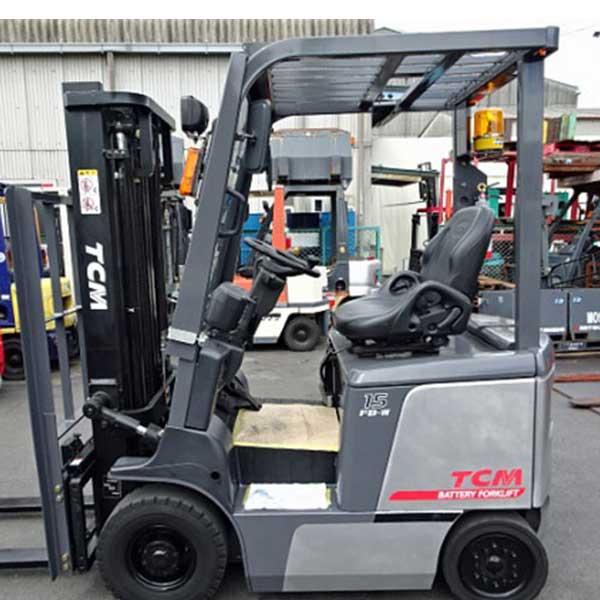 Xe Nâng Điện TCM 1.5 tấn, nâng cao 4 mét, ngồi lái (Nhật Bản)