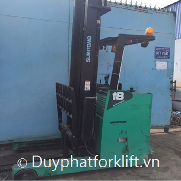 Xe Nâng Điện Sumitomo 1.8 tấn, nâng cao 5 mét, đứng lái (Nhật Bản)