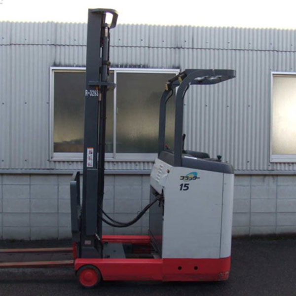 Xe Nâng Điện đứng lái cũ Nichiyu nâng cao 4.5 mét, tải trọng 1.5 tấn
