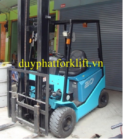 Xe Nâng Điện Sumitomo 2 tấn, nâng cao 4 mét, ngồi lái (Nhật Bản)
