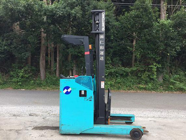 Xe nâng điện cũ 1.5 tấn đứng lái Sumitomo, nâng cao 4 mét