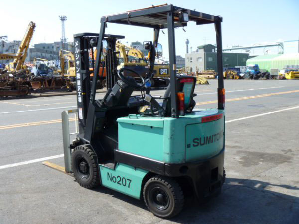 Xe nâng điện cũ 1.5 tấn ngồi lái Sumitomo, nâng cao 3 mét