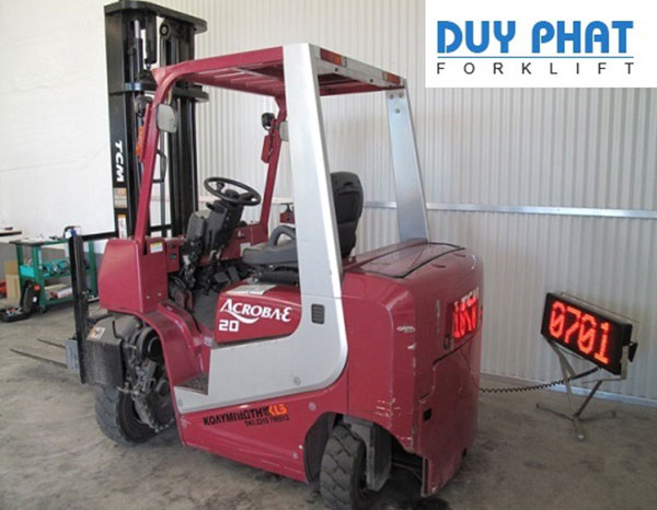 Xe nâng điện cũ 2 tấn TCM ngồi lái, nâng cao 4 mét