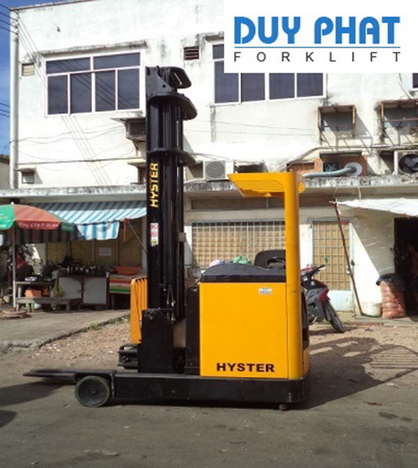 Xe nâng điện cũ 2.5 tấn Hyster nâng cao 9.5 mét