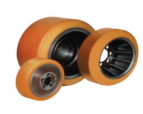 Bánh xe nâng điện đứng lái - Loại bánh PU