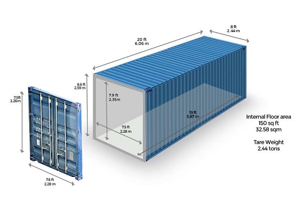 Kích thước container chuẩn