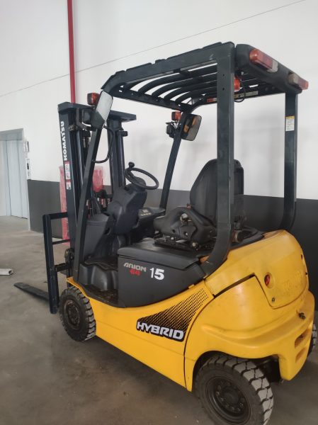 Xe nâng điện Komatsu FB15-12, trọng tải 1.5 tấn-nâng cao 4 mét 5 Xe nâng điện đã qua sử dụng