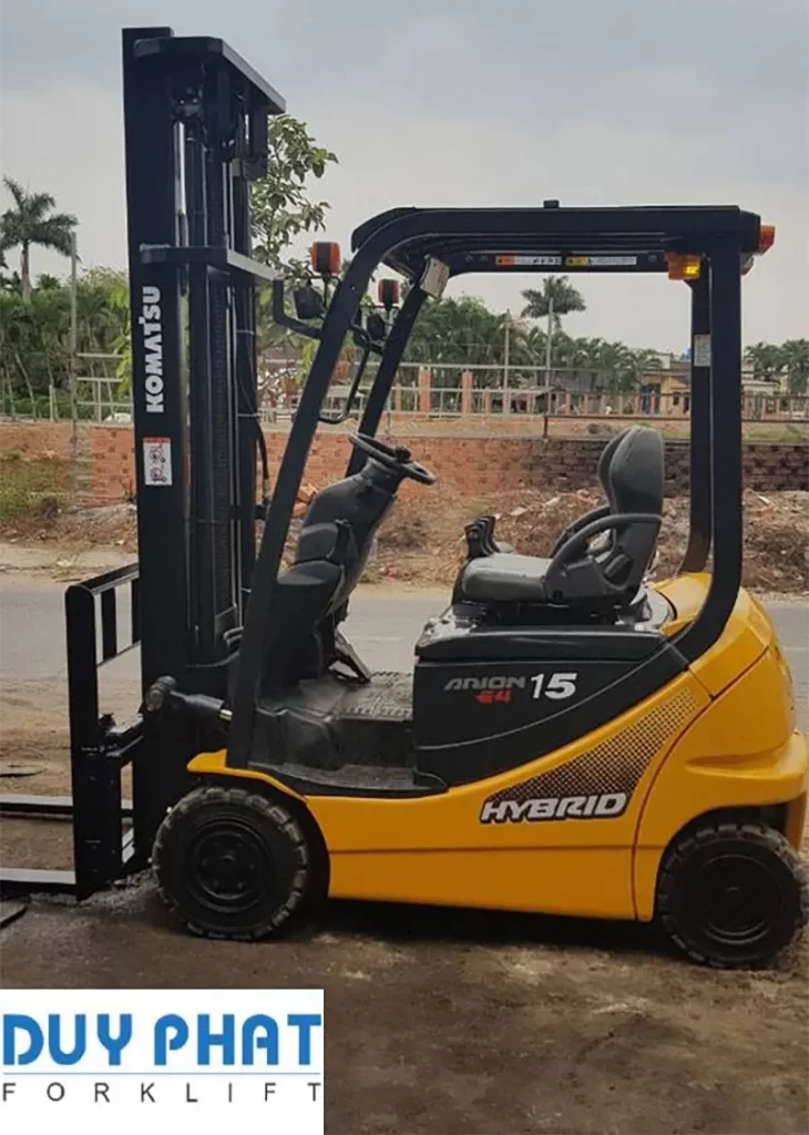 Xe nâng điện Komatsu 1.5 tấn FB15HB-12 ngồi lái, nâng cao 3 mét